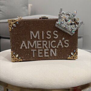 Gold Miss America's Teen Rhinestone Niki Lassiter Purse